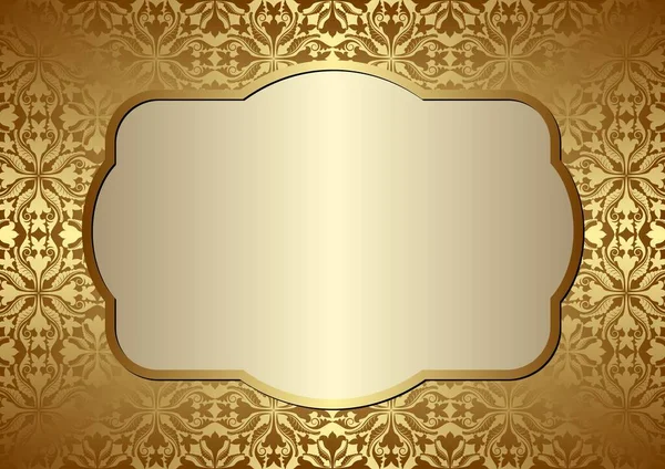 Old Fashioned Background Golden Frame — Stock Vector
