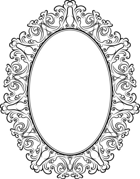 силуэт винтажной рамы
