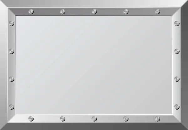 Metallic Plaque Frame — Stock Vector