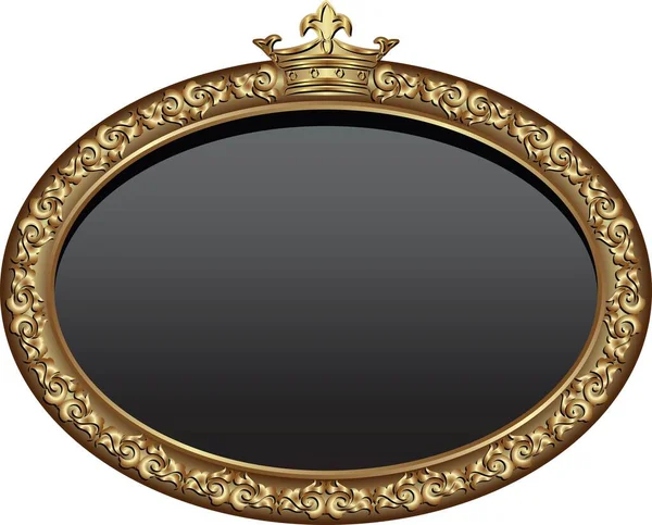 Golden Frame Crown — Stock Vector