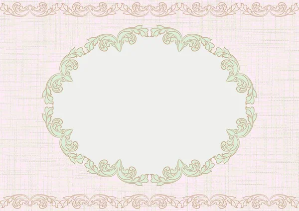 Floral Frame Textured Background — Stock Vector