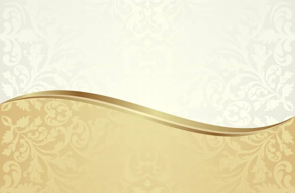 Золотой Фон Цветочным Узором — стоковый вектор