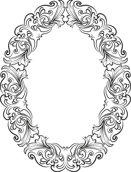 Decorative Frame Floral Ornaments — Image vectorielle