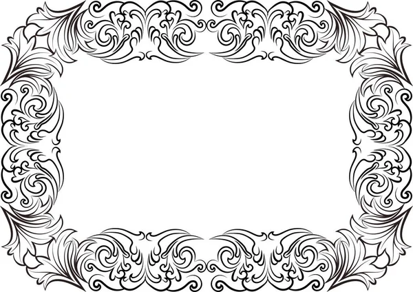 Decorative Frame Floral Ornaments — 스톡 벡터