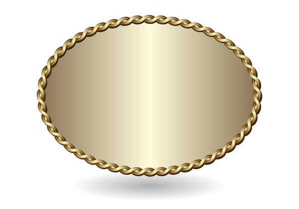 золотая рамка на белом фоне