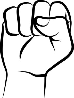 Sıkıştırılmış yumruk çizgisi çizimi