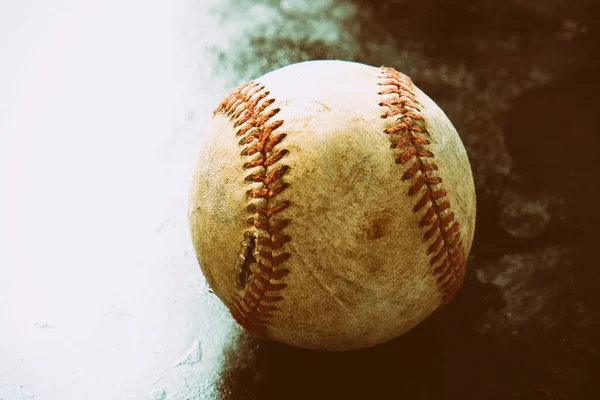 Retro Baseball Baner Tło Dla Sezonu Sportowego Miejsca Kopiowania Koncepcji — Zdjęcie stockowe