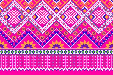 Geometrik etnik desen sorunsuz tasarım arka plan veya duvar kağıdı için.