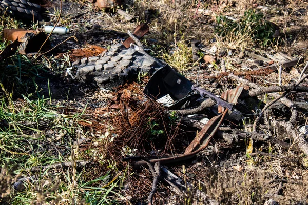 ウクライナでの戦争 10月2022ウクライナのヘルソン近くの戦場で ロシア軍が敗北した後 ウクライナの攻撃は成功し 多数のロシアの損失でした — ストック写真