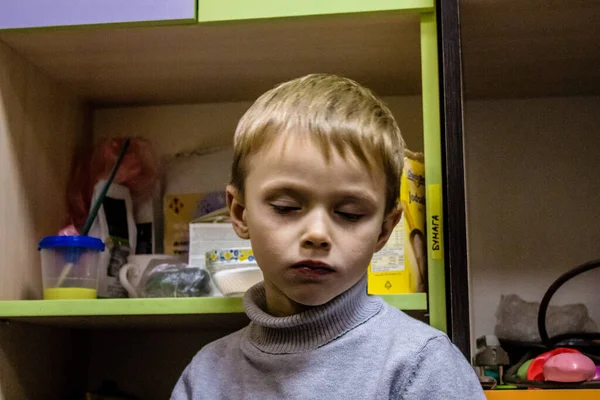 Niños Bakhmut Ucrania Que Residen Casa Refugiados Dnipro Caritas Ucrania — Foto de Stock