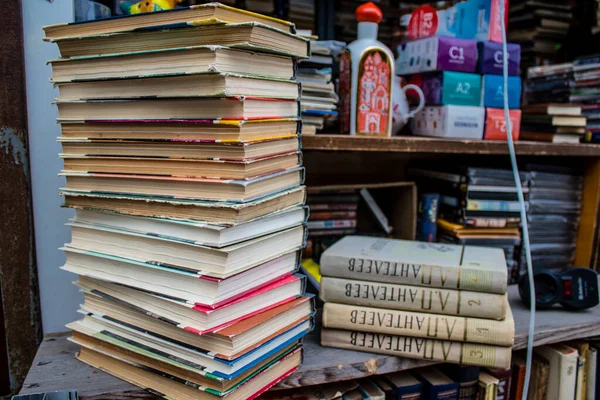 Mercado Livros Petrivka Localizado Kiev Ucrânia Famosa Por Sua Grande — Fotografia de Stock