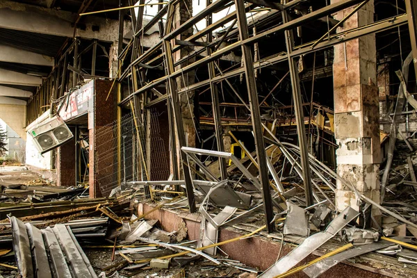 Destruição Aeroporto Internacional Kherson Chornobaivka Localizado Oblast Kherson Ucrânia Ataques — Fotografia de Stock
