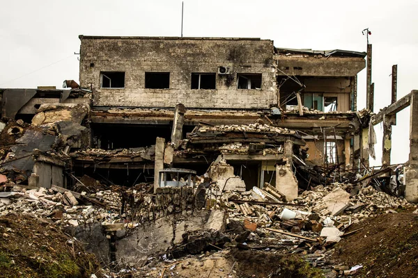 stock image Destruction of Kherson International Airport in Chornobaivka, located in Kherson Oblast in Ukraine. The Chernobaivka attacks are a series of Ukrainian attacks on the Russian-held Kherson International Airport during the Russian invasion campaign in s