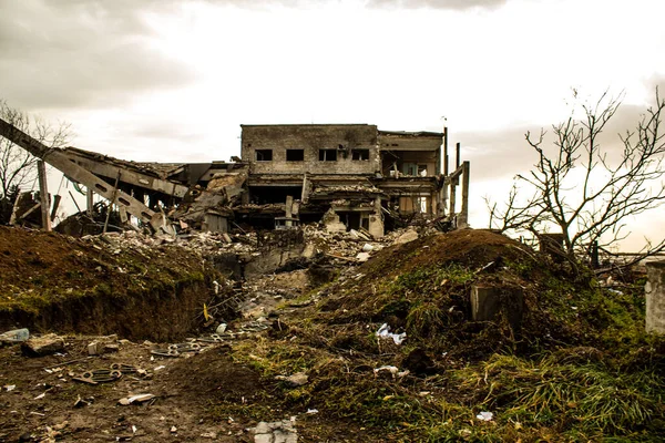 Знищення Міжнародного Аеропорту Херсон Чорнобаївці Розташованому Херсонській Області Україні Атаки — стокове фото