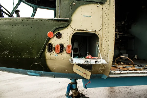 Vernietigde Gevechtshelikopters Internationale Luchthaven Van Kherson Gelegen Oblast Kherson Oekraïne — Stockfoto