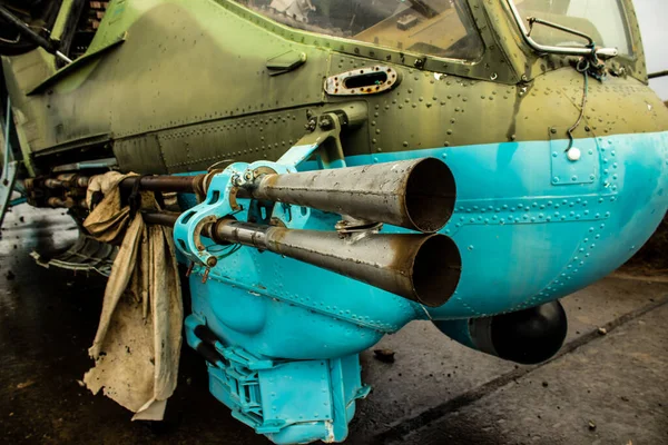 Vernietigde Gevechtshelikopters Internationale Luchthaven Van Kherson Gelegen Oblast Kherson Oekraïne — Stockfoto