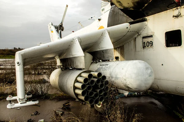 Zniszczył Helikoptery Bojowe Międzynarodowym Porcie Lotniczym Chersoniu Położonym Obwodzie Chersońskim — Zdjęcie stockowe