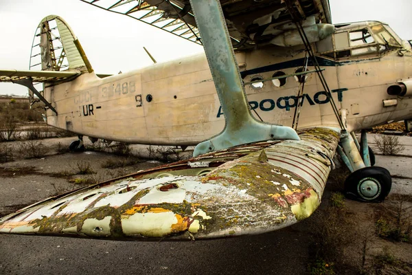 Destroyed Plane International Airport Kherson Chernobaivka Attacks Series Ukrainian Attacks — Stock Photo, Image