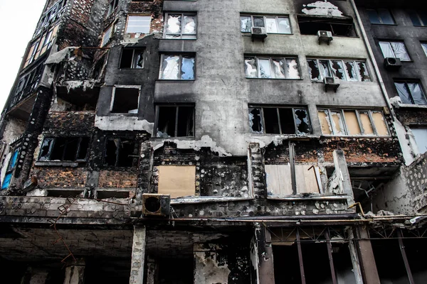 Irpin Hrdinské Město Ukrajině Nachází Vedle Města Kyjev Většina Budov — Stock fotografie