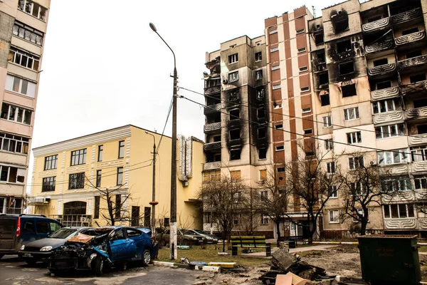 Irpin Heroic Town Ukraine Located Next City Kyiv Most Buildings — Stock Photo, Image