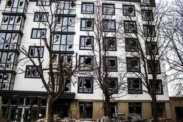 Boucha Een Stad Oekraïne Gelegen Naast Stad Kiev Meeste Gebouwen — Stockfoto