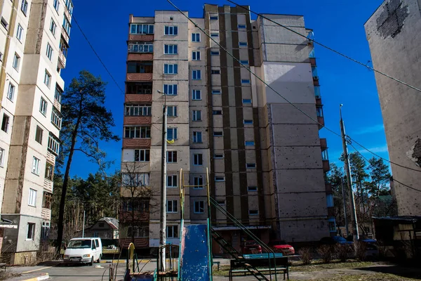 Irpin Ucrania Marzo 2023 Mayoría Los Edificios Irpin Están Destruidos —  Fotos de Stock