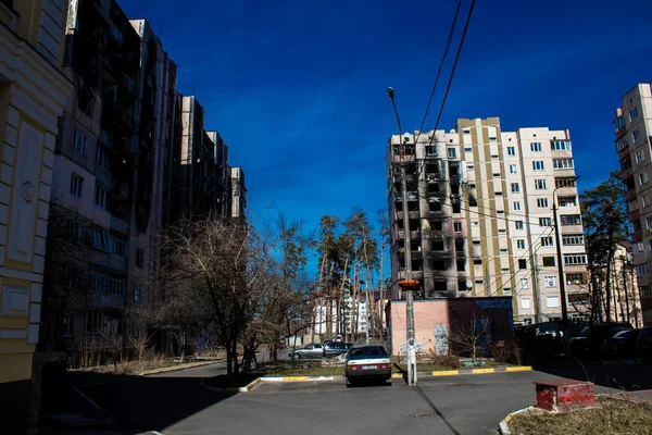 Irpin Ucrania Marzo 2023 Mayoría Los Edificios Irpin Están Destruidos — Foto de Stock