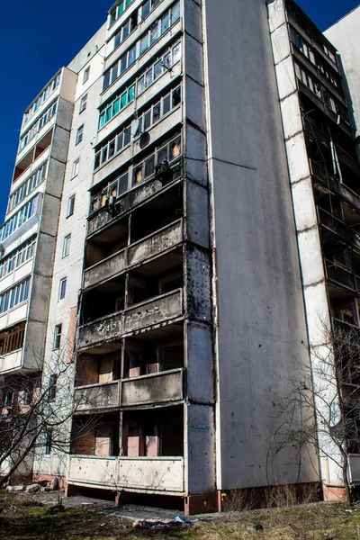 Irpin Ukraine März 2023 Die Meisten Gebäude Irpin Sind Entweder — Stockfoto