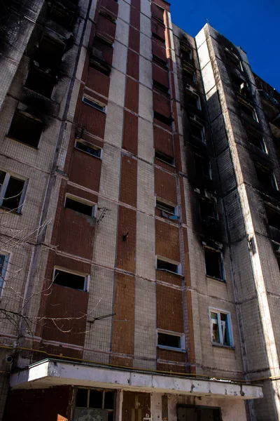 Irpin Ukrajna Március 2023 Legtöbb Épület Irpin Vagy Megsemmisült Vagy — Stock Fotó