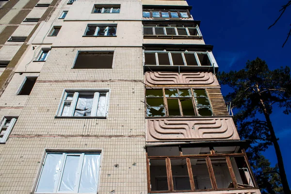 Irpin Ukrajina Března 2023 Většina Budov Irpinu Buď Zničena Nebo — Stock fotografie