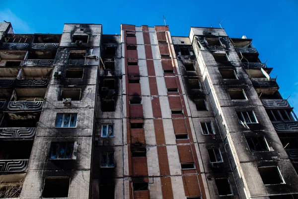 Irpin Ukraine March 2023 Most Buildings Irpin Either Destroyed Damaged — Stock Photo, Image