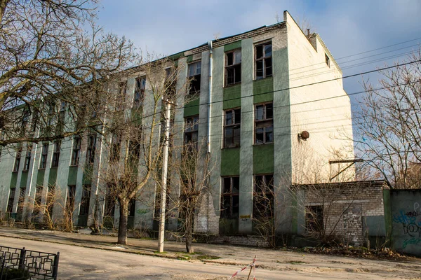 Building Damage Artilery Kherson City City Kherson Constantly Russian Bombardment — Stock Photo, Image