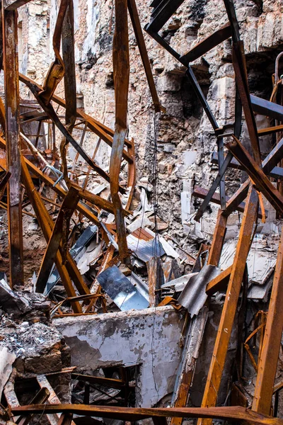 Tüzérségi Károk Keletkeztek Kherson Cityben Kherson Városa Folyamatosan Orosz Bombázás — Stock Fotó