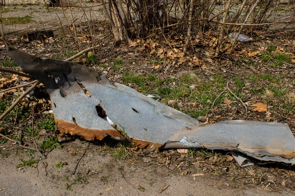 Escombros Pie Edificio Dañados Por Artillería Ciudad Kherson Ciudad Kherson — Foto de Stock