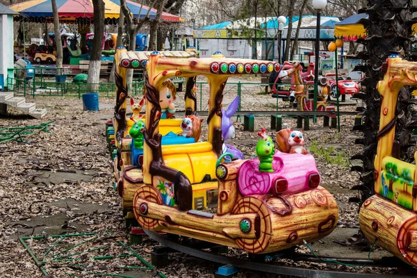 Закинутий Парк Розваг Херсоні Парк Був Постійно Закритий Після Російського — стокове фото