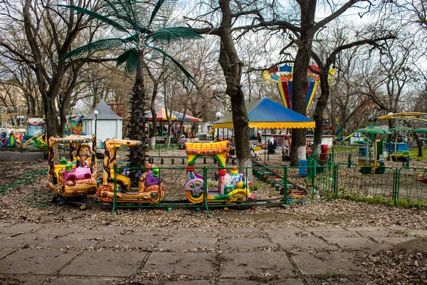 Der Verlassene Vergnügungspark Cherson Wurde Nach Der Russischen Invasion Der — Stockfoto
