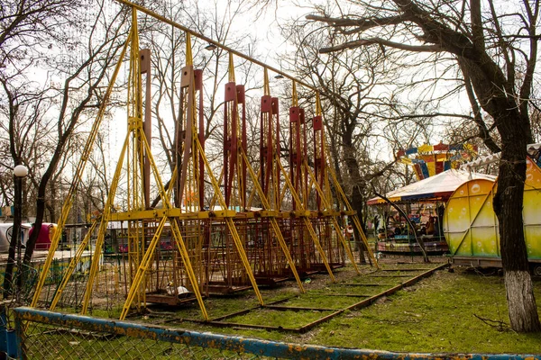 Parque Diversões Abandonado Kherson Parque Foi Fechado Permanentemente Após Invasão — Fotografia de Stock
