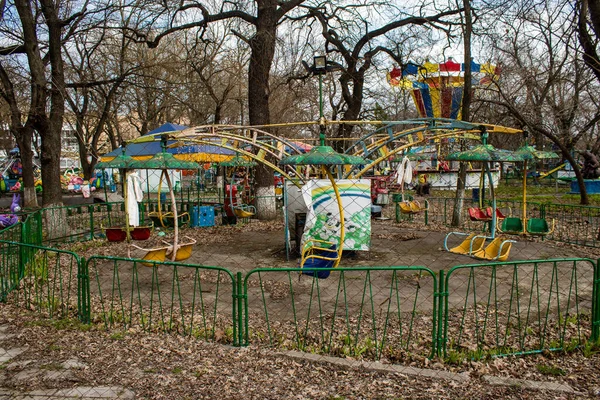 Parco Divertimenti Abbandonato Kherson Parco Definitivamente Chiuso Seguito All Invasione — Foto Stock
