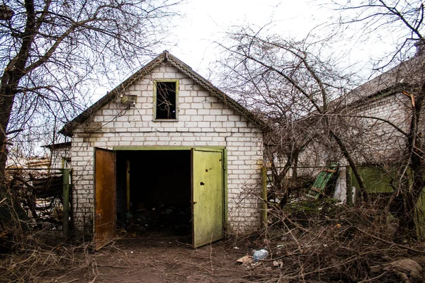 Terny Ukraine April 2023 Καταστράφηκε Σπίτι Στο Χωριό Terny Στο — Φωτογραφία Αρχείου