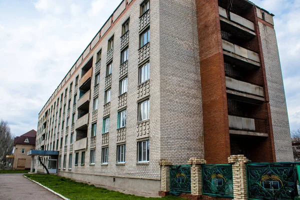 Cityscape Old Building Located City Sloviansk Donetsk Oblast Front Line — Stock Photo, Image