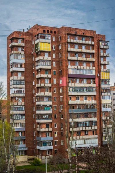 Cityscape Stará Budova Nachází Městě Sloviansk Doněcká Oblast Blízkosti Frontové — Stock fotografie