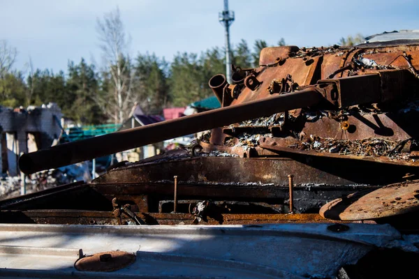 stock image Russian BPM1 destroyed in the Battle of Sviatohirsk, The Russian army has invaded Ukraine and heavy fighting is taking place in this area which has become a battlefield. Sviatohirsk remains a critical point in the region.