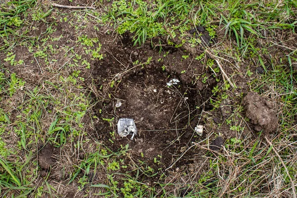 stock image Vasylenkove, Ukraine - 20 Apr 2023 Various Russian anti-tank, anti-personnel and explosive mines collected by deminers. A large number of defensive and attack explosives are used by the Russian army. Its explosives are a danger for the population