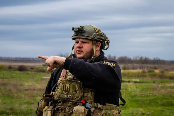 stock image Stu Miller, deminer from SOLI EOD team. They cleared anti-tank and land mines on roads and fields. A great knowledge of the different explosives as well as defensive strategies is required to do this job which is one of the most dangerous in the worl