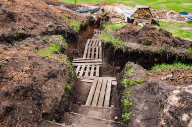 113. Harkiv Savunma Tugayı 'nın 209. Taburu' nun siperleri. Bu tugayın görevi Rus ordusunun tam önünde mevzilenmek ve tüm düşman saldırılarını püskürtmek..