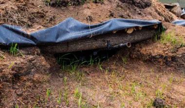 113. Harkiv Savunma Tugayı 'nın 209. Taburu' nun siperleri. Bu tugayın görevi Rus ordusunun tam önünde mevzilenmek ve tüm düşman saldırılarını püskürtmek..