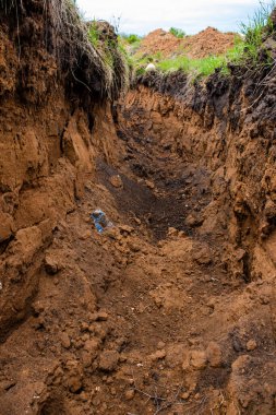 113. Harkiv Savunma Tugayı 'nın 209. Taburu' nun siperleri. Bu tugayın görevi Rus ordusunun tam önünde mevzilenmek ve tüm düşman saldırılarını püskürtmek..
