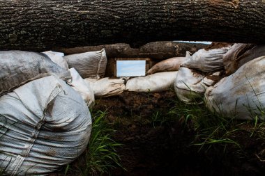 113. Harkiv Savunma Tugayı 'nın 209. Taburu' nun siperleri. Bu tugayın görevi Rus ordusunun tam önünde mevzilenmek ve tüm düşman saldırılarını püskürtmek..
