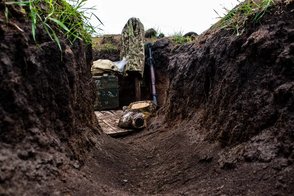 113. Harkiv Savunma Tugayı 'nın 209. Taburu' nun siperleri. Bu tugayın görevi Rus ordusunun tam önünde mevzilenmek ve tüm düşman saldırılarını püskürtmek..