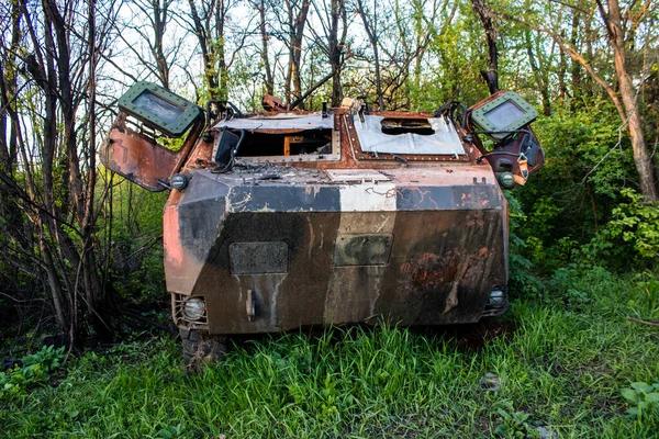 Ein Gepanzertes Fahrzeug Der Ukrainischen Armee Wurde Der Kampfzone Der — Stockfoto